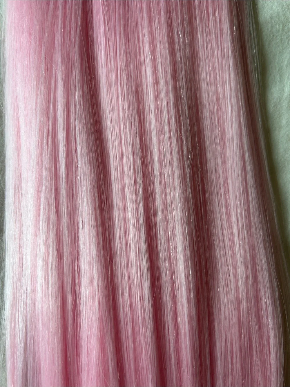 Pink Human Hair Blend Extensions - Soft Pastel Pink
